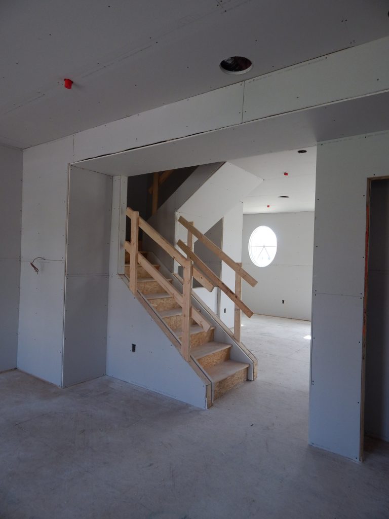 Staircase Drywall Construction