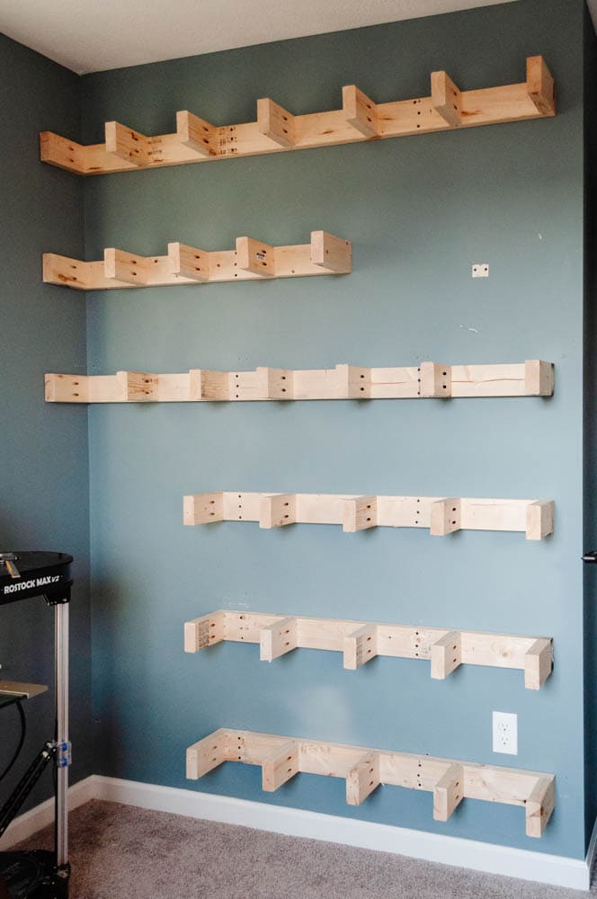 Handmade floating box shelves