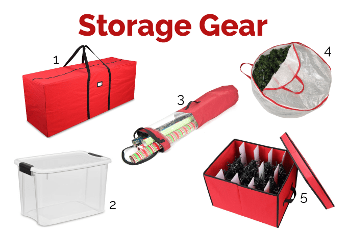 The best storage containers, bins, and supplies for organizing your Christmas decorations.