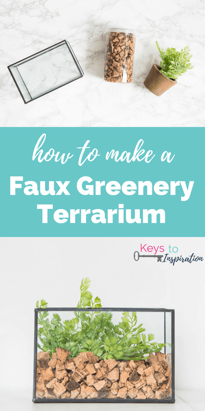 How to Make a Faux Greenery Terrarium