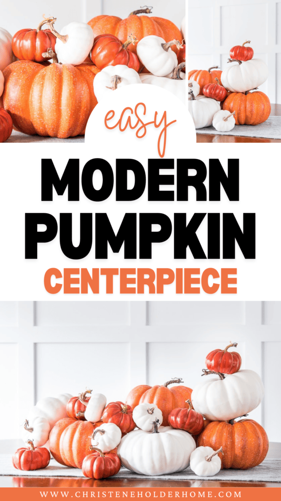 easy modern pumpkin centerpiece