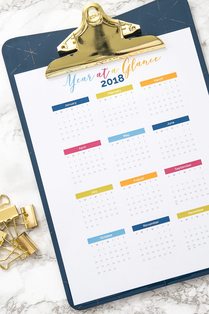 Year at a Glance Calendar 2022 | Christene Holder Home