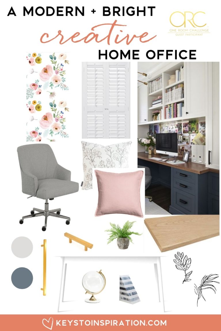 Planning a Modern and Bright Creative Home Office {One Room Challenge ...
