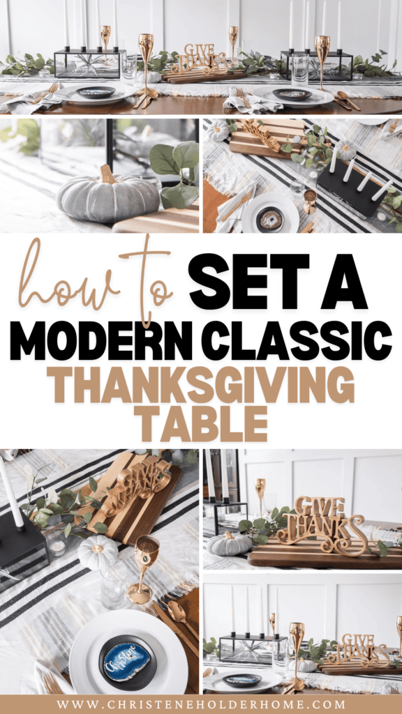 how to set a modern classic thanksgiving table