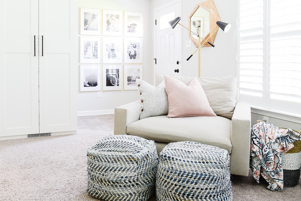 west elm accent chair and a half harmony chair in office