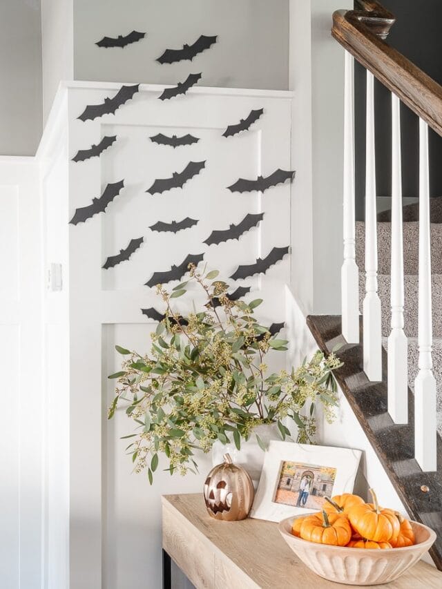 halloween black paper bats display decor