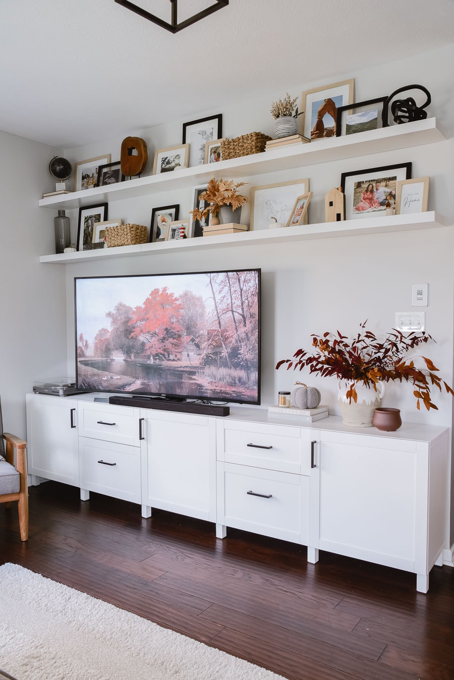 DIY Shelf Cabinet--{Easy Basic TV Stand Shelf Idea!}