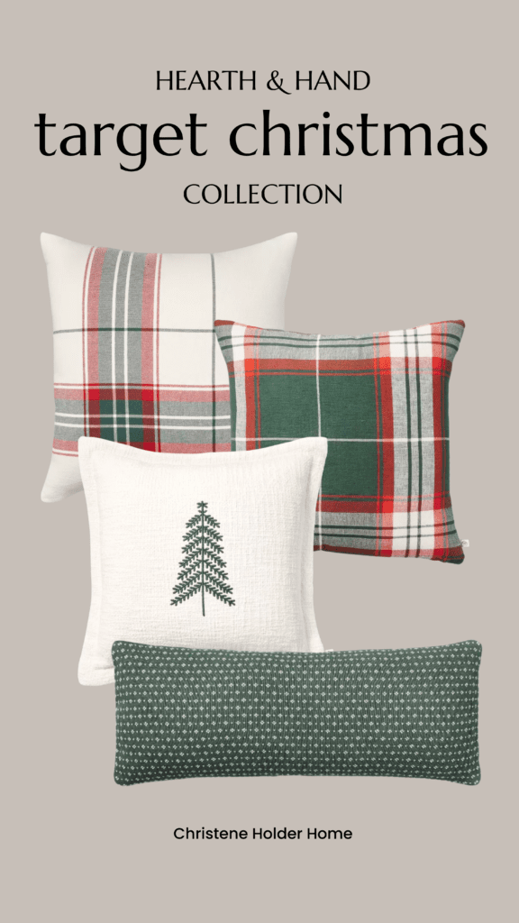 hearth and hand with magnolia target Christmas pillows