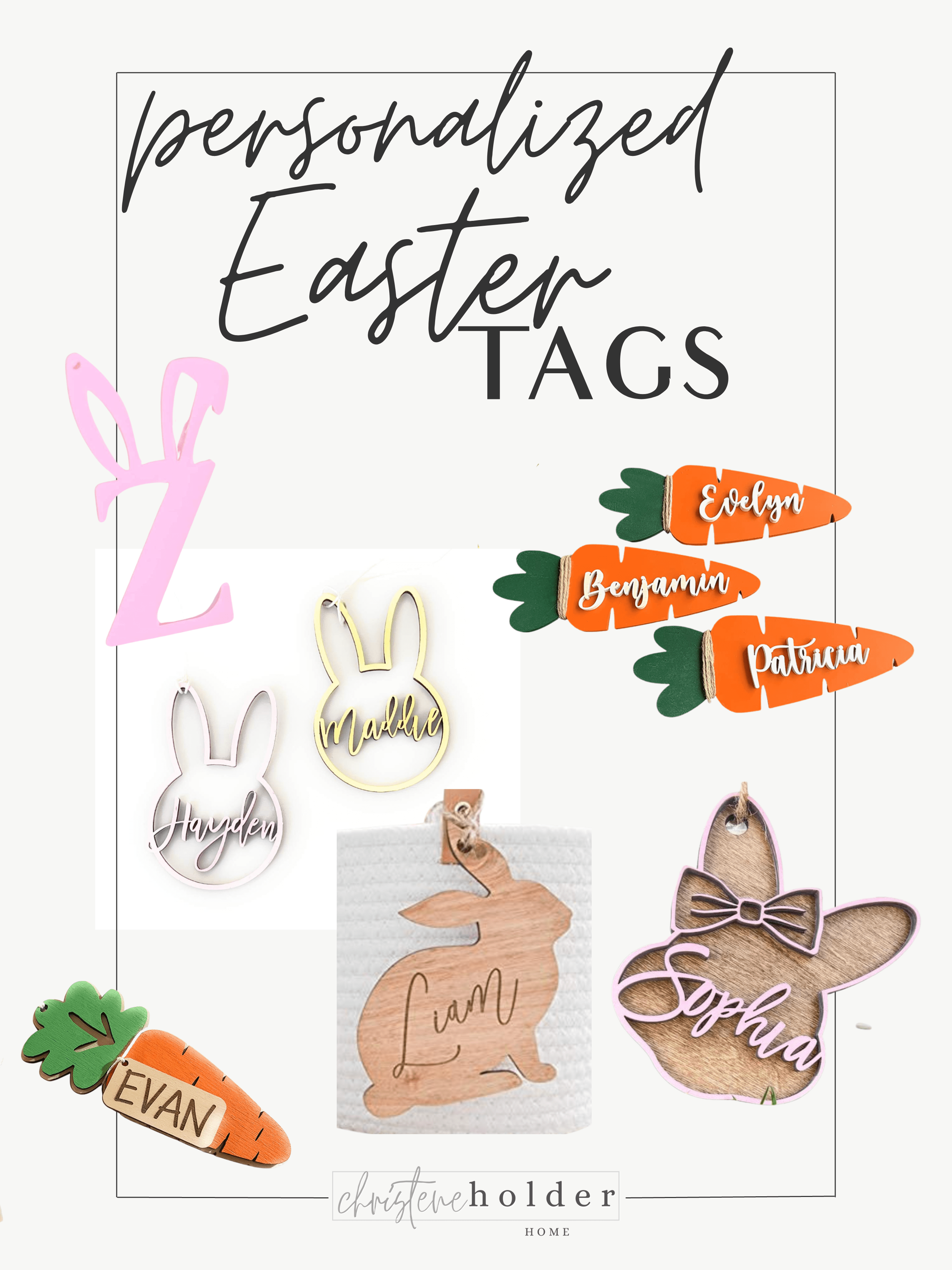 personalized Easter basket tags